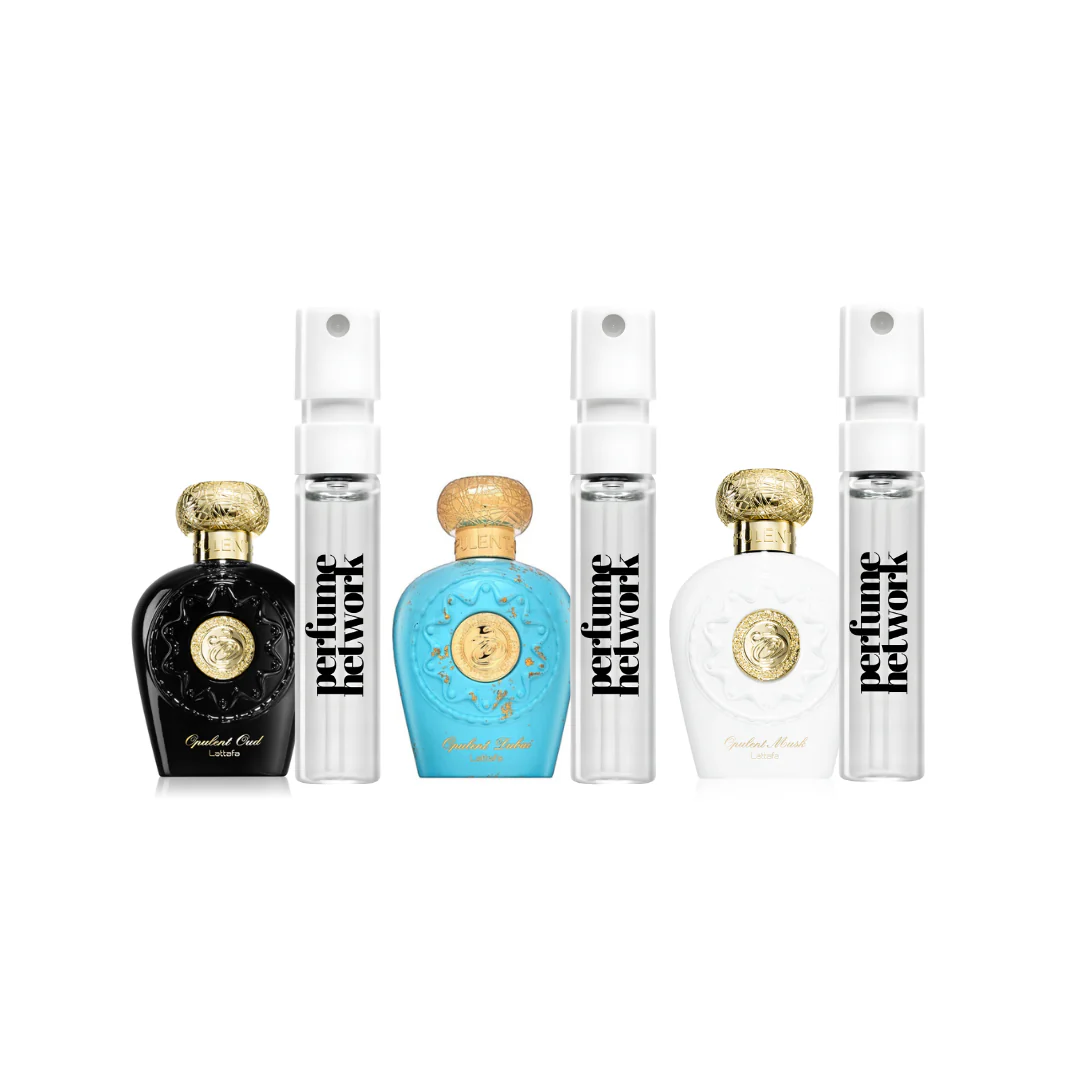 Lattafa Opulent Sampling Set ( Oud, Dubai, Musk) 3 x 1ml