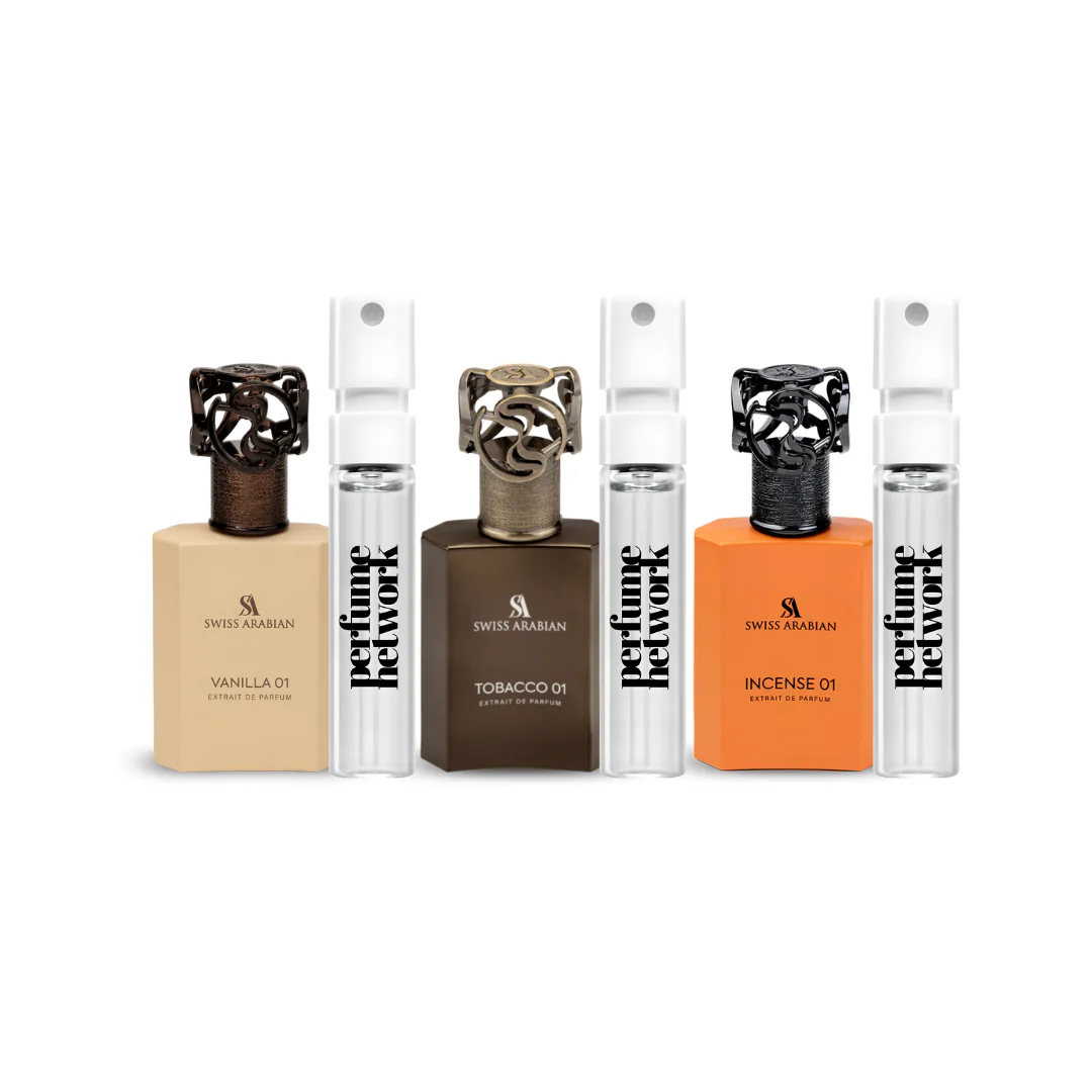 Swiss Arabian 01 Sampling Set ( Vanilla 01, Incense 01, Tobacco 01) 3 x 1ml
